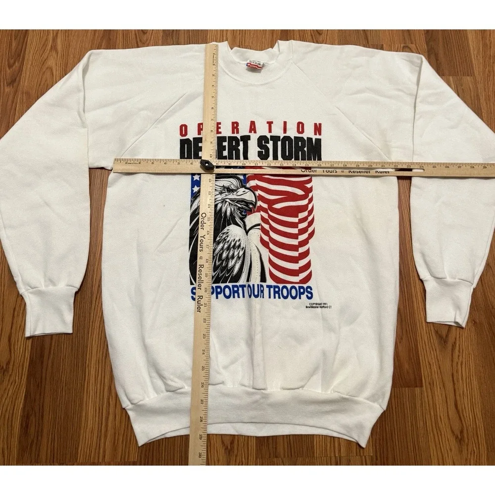 Vintage 1991 Operation Desert Storm Support Our Troops Sweatshirt Mens XL USA